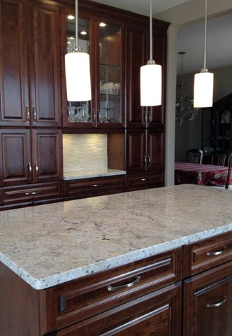 Our Updated Kitchen with a Granite Countertop Highlight. fantastic white kitchen